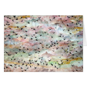 Große Menge im Flug