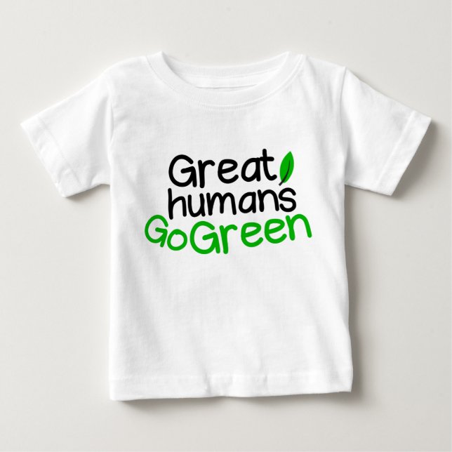 große Menschen grün Baby T-shirt (Vorderseite)