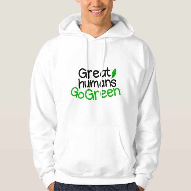 große Menschen grün Hoodie (Vorderseite)