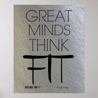 Große Minds denken an Poster aus Stahl