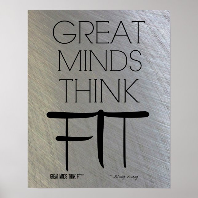 Große Minds denken an Poster aus Stahl (Vorne)