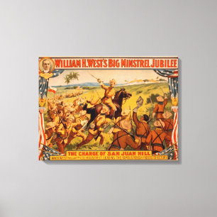 Große Minstrel-Jubiläumsladung von San Juan Hill Leinwanddruck