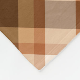 Große moderne Karierte, braune, beige, kopfische u Fleecedecke