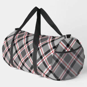 Große moderne Karierte, schwarze, weiße, graue und Duffle Bag