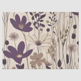Große moderne Lila Eggplant-Blume Seidenpapier