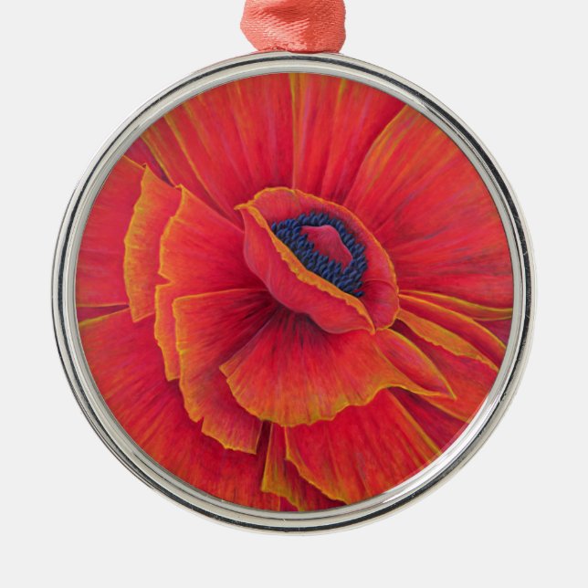 Große Mohnblume 2003 Ornament Aus Metall (Vorne)