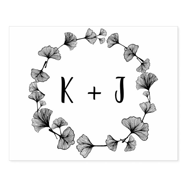 Große Monogramm-Hochzeit Gummistempel (Prägung)