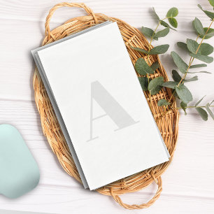 Große Monogramm jedes anfänglich neutrale Licht gr Serviette