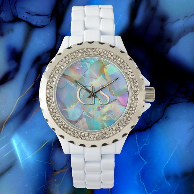 Große Monogramm oder Name auf Opal Armbanduhr (Von Creator hochgeladen)
