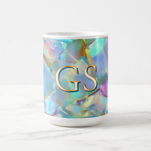 Große Monogramm oder Name auf Opal Kaffeetasse