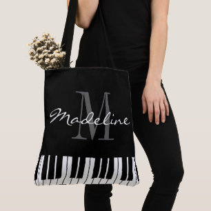 Große, monogramm Schultertasche mit Klaviertasten Tasche