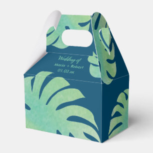 Große Monstera Blätter Grüne Botanische Hochzeit Geschenkschachtel