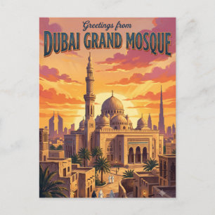 Große Moschee Vereinigte Arabische Emirate Postkarte