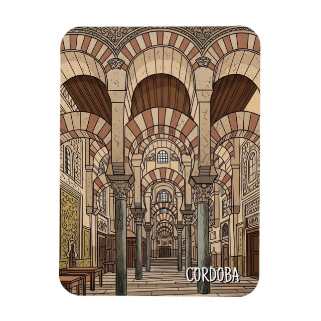 Große Moschee von Córdoba Spanien Magnet (Vertikal)