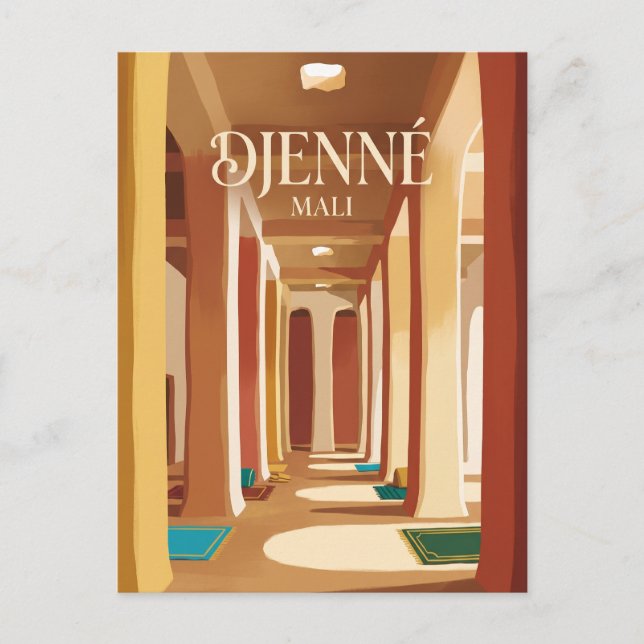 Große Moschee von Djenné Mali Postkarte (Vorderseite)