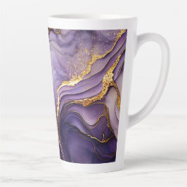 Grosse Mug en latte marbrée violette