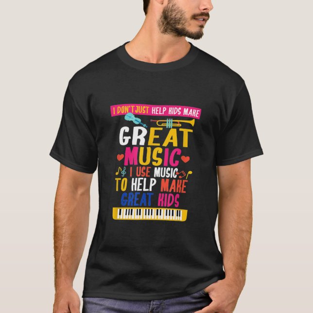 Große Musik macht große Kinder Spaß Piano Gitarre  T-Shirt (Vorderseite)