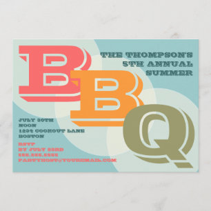 Große mutige GRILLEN Einladung