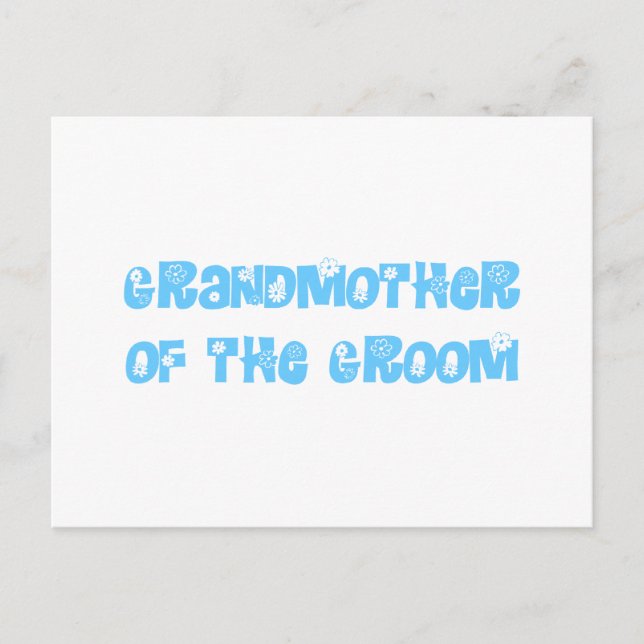 Große Mutter des Grooms Postkarte (Vorderseite)