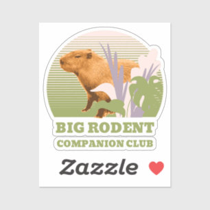 Große Nagetier-Begleiter-Club Capybara Aufkleber