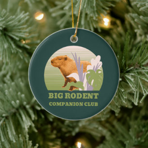 Große Nagetier-Begleiter-Club Capybara Keramik Ornament