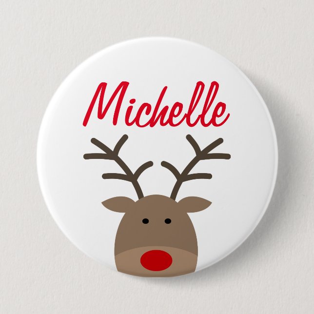 Große Namensschildknöpfe für Weihnachtsgebäck - Pa Button (Vorderseite)