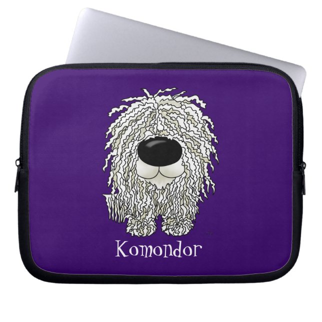 Große Nase Komondor Laptopschutzhülle (Vorderseite)