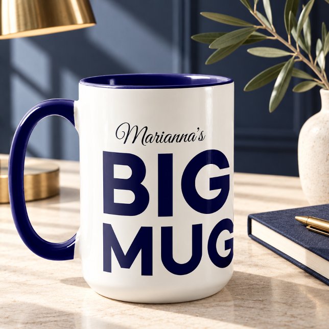 Große Navy-Tasse | Große Tasse | Script-Individuel (Von Creator hochgeladen)