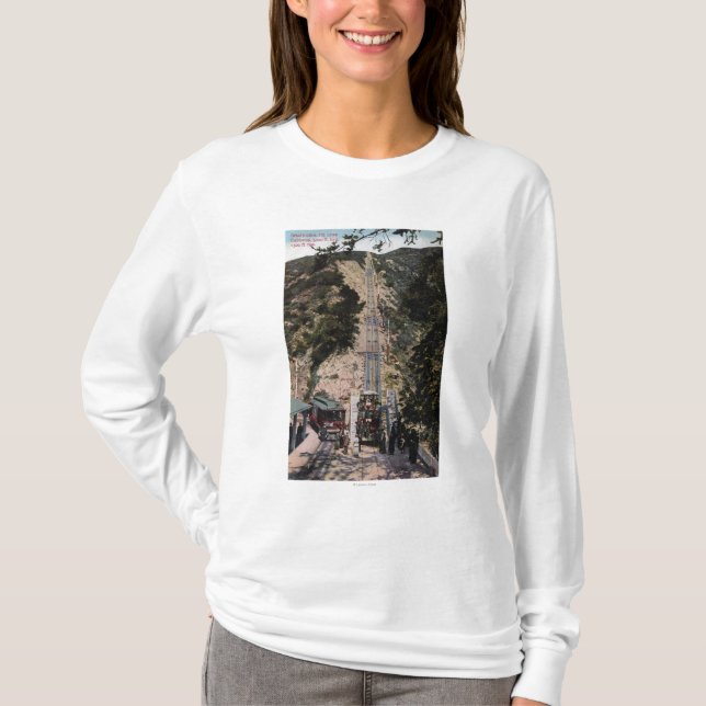 Große Neigungs-Eisenbahn-Ansicht T-Shirt (Vorderseite)