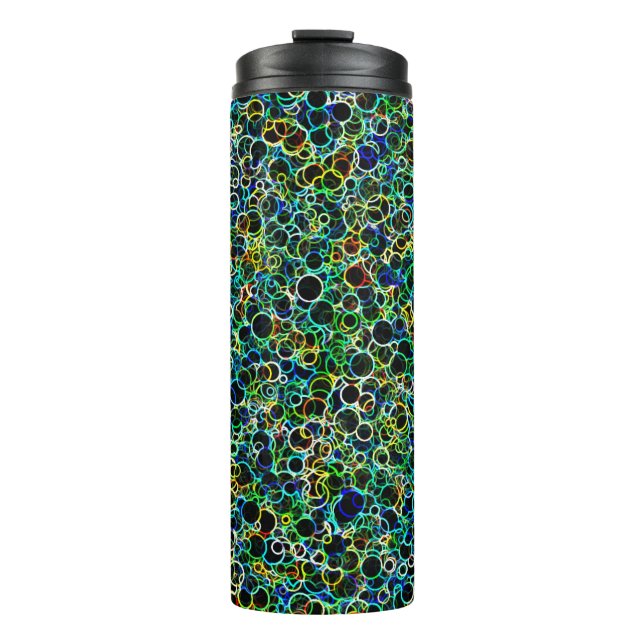 Große Neonzirkel Thermischer Tumbler Thermosbecher (Vorderseite)