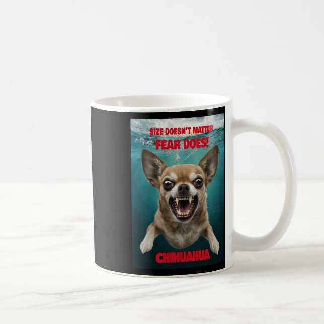 Größe nicht ...Angst tut! Aufkleber Kaffeetasse (Rechts)