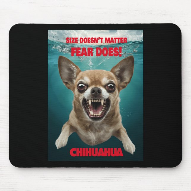 Größe nicht ...Angst tut! Aufkleber Mousepad (Vorne)