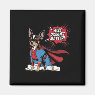Größe nicht Superhero Chihuahua Sticker Magnet