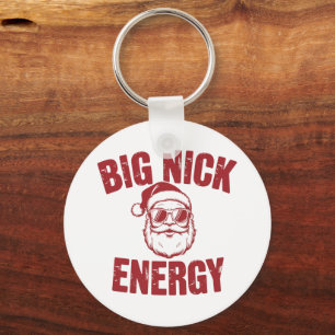 Große Nick Energie Lustiger Santa Unverschämter We Schlüsselanhänger