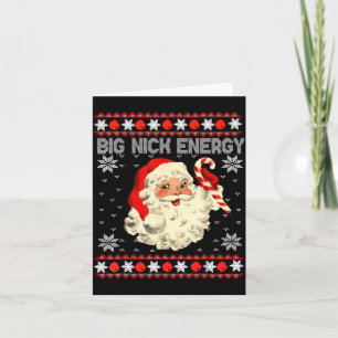 Große Nick Energie Lustiger Weihnachtsmann Hässlic Karte