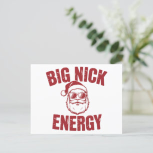 Große Nick Energie Lustiger Weihnachtsmann Unfreun Feiertagspostkarte