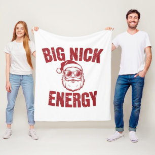 Große Nick Energie Lustiger Weihnachtsmann Unfreun Fleecedecke