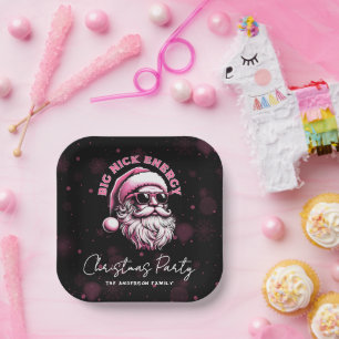 Große Nick Energie Santa Lustiges Weihnachten Xmas Pappteller