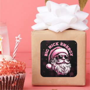 Große Nick Energie Santa Lustiges Weihnachten Xmas Quadratischer Aufkleber