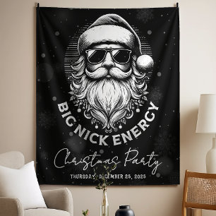 Große Nick Energie Santa Lustiges Weihnachten Xmas Wandteppich