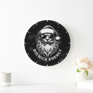 Große Nick Energie Santa Lustiges Weihnachten Xmas Wanduhr