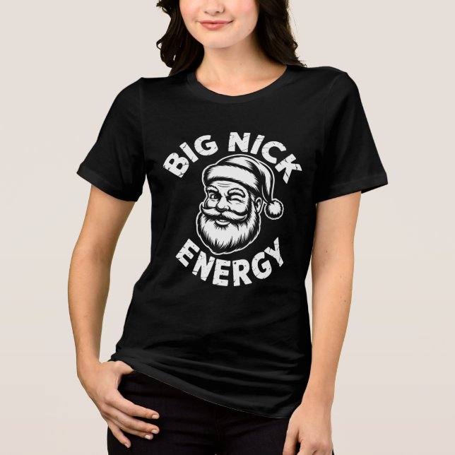 große Nick-Energie Tri-Blend Shirt (Vorderseite)