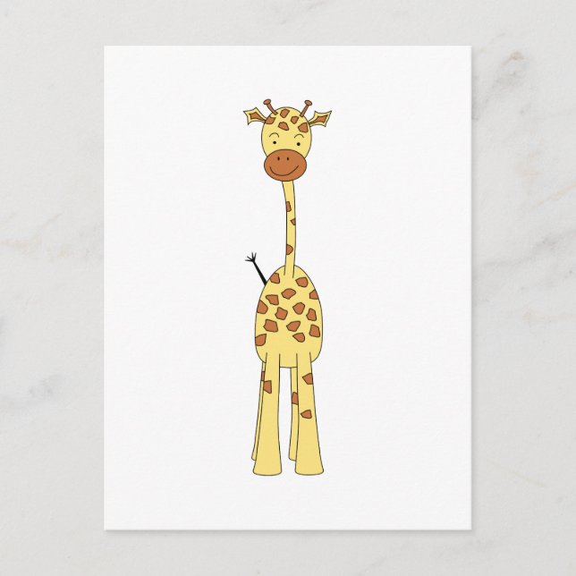 Große Niedliche Giraffe. Cartoon Animal. Postkarte (Vorderseite)