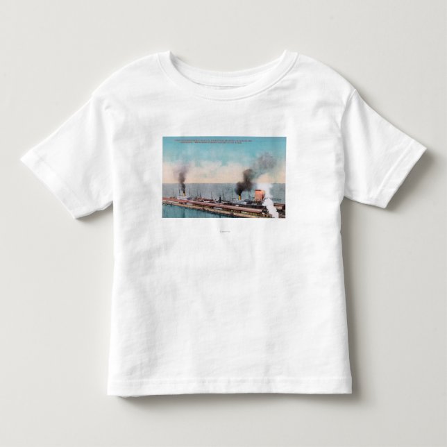 Große Norddock-Ansicht, SS Dakota und Kleinkind T-shirt (Vorderseite)