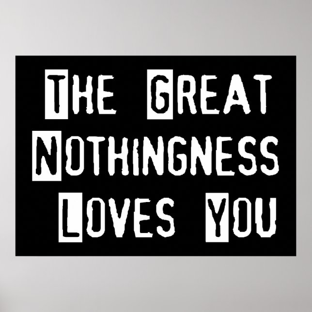 Große Nothness-Lieben Poster (Vorne)
