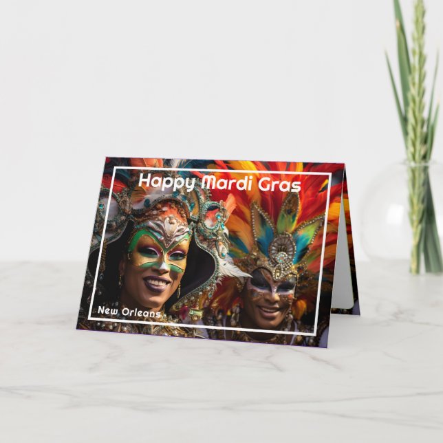 💚 💜 💛 Große Offenbarung: Mardi Gras Magic Karte (Vorderseite)