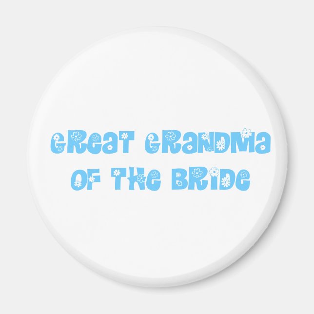 Große Oma der Braut Magnet (Vorne)