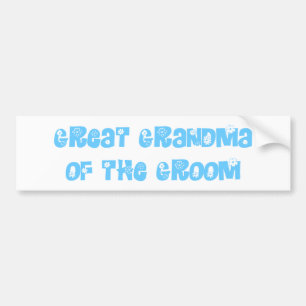 Große Oma des Grooms Autoaufkleber