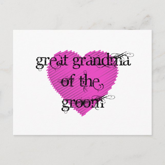 Große Oma des Grooms Postkarte (Vorderseite)