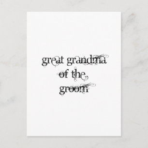 Große Oma des Grooms Postkarte